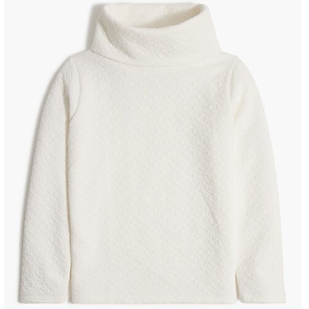 J Crew Quilted Ivory Snowflake Pullover Tunic